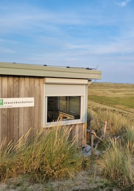 Besuche die Vogelbeobachtungshütte auf der Watteninsel Terschelling