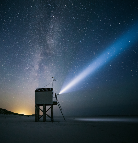 Dark Sky-Arrangement auf Wstfriesische Insel Terschelling